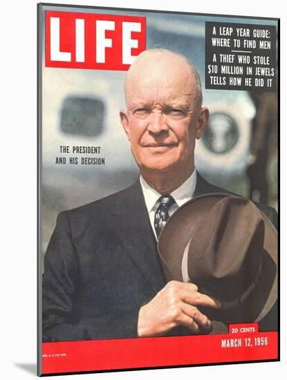 Dwight D. Eisenhower, March 12, 1956-Hank Walker-Mounted Photographic Print