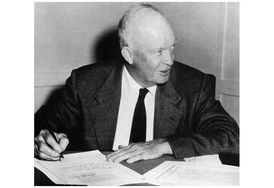 'Dwight Eisenhower (Signing Civil Rights Act, 1957) Poster' Photo ...