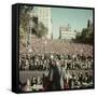 Dwight Eisenhower Speaking to Crowd During Presidential Campaign-John Dominis-Framed Stretched Canvas