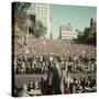Dwight Eisenhower Speaking to Crowd During Presidential Campaign-John Dominis-Stretched Canvas