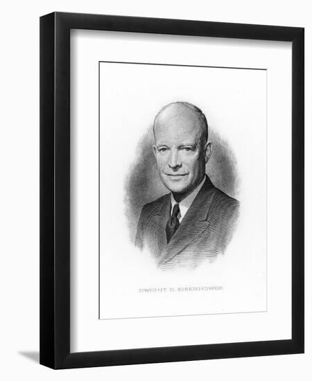 Dwight Eisenhower Us Soldier and President 1953-1961-null-Framed Art Print