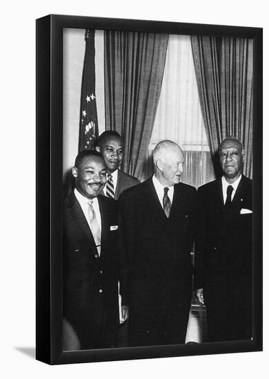 Dwight Eisenhower (With Civil Rights Leaders, 1957) Poster-null-Framed Poster
