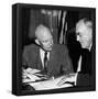 Dwight Eisenhower (With John Foster Dulles, 1956) Poster-null-Framed Poster