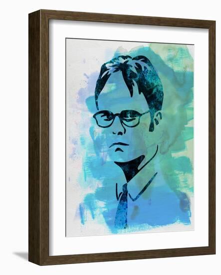 Dwight Schrute Watercolor-Jack Hunter-Framed Art Print