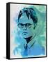 Dwight Schrute Watercolor-Jack Hunter-Framed Stretched Canvas