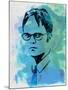 Dwight Schrute Watercolor-Jack Hunter-Mounted Art Print