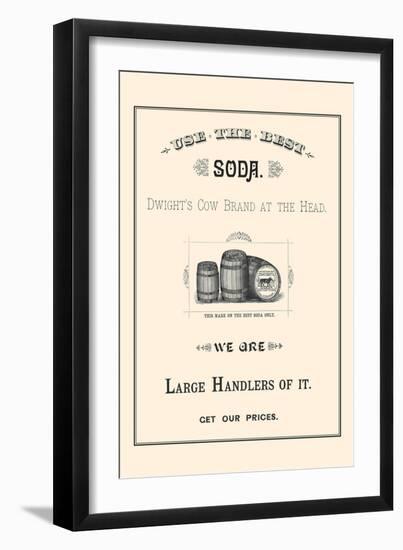 Dwights Cow Brand Soda-null-Framed Art Print