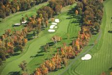 Aerial View of Golf Course in Autumn-DWStock-Photographic Print