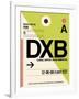 DXB Dubai Luggage Tag I-NaxArt-Framed Art Print