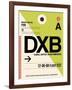 DXB Dubai Luggage Tag I-NaxArt-Framed Art Print