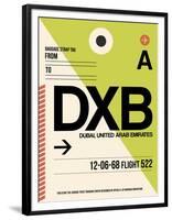 DXB Dubai Luggage Tag I-NaxArt-Framed Art Print