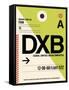 DXB Dubai Luggage Tag I-NaxArt-Framed Stretched Canvas