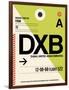 DXB Dubai Luggage Tag I-NaxArt-Framed Art Print