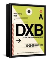 DXB Dubai Luggage Tag I-NaxArt-Framed Stretched Canvas