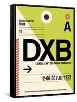 DXB Dubai Luggage Tag I-NaxArt-Framed Stretched Canvas