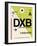 DXB Dubai Luggage Tag I-NaxArt-Framed Art Print