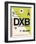 DXB Dubai Luggage Tag I-NaxArt-Framed Art Print