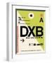 DXB Dubai Luggage Tag I-NaxArt-Framed Art Print
