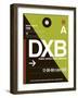 DXB Dubai Luggage Tag II-NaxArt-Framed Art Print