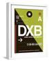 DXB Dubai Luggage Tag II-NaxArt-Framed Art Print