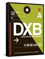 DXB Dubai Luggage Tag II-NaxArt-Framed Stretched Canvas