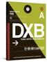 DXB Dubai Luggage Tag II-NaxArt-Stretched Canvas