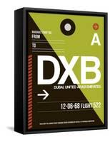 DXB Dubai Luggage Tag II-NaxArt-Framed Stretched Canvas