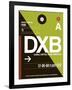 DXB Dubai Luggage Tag II-NaxArt-Framed Art Print