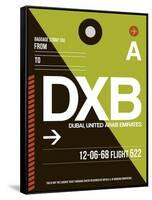 DXB Dubai Luggage Tag II-NaxArt-Framed Stretched Canvas