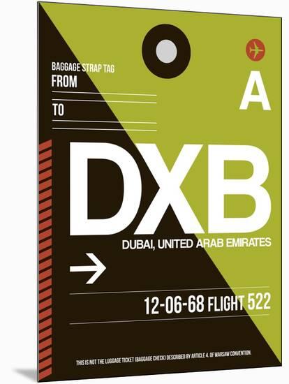 DXB Dubai Luggage Tag II-NaxArt-Mounted Premium Giclee Print