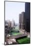 Dyeing Chicago River Green for St.Patricks Day-null-Mounted Photographic Print