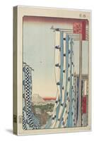 Dyers' Street, Kanda, November 1857-Utagawa Hiroshige-Stretched Canvas