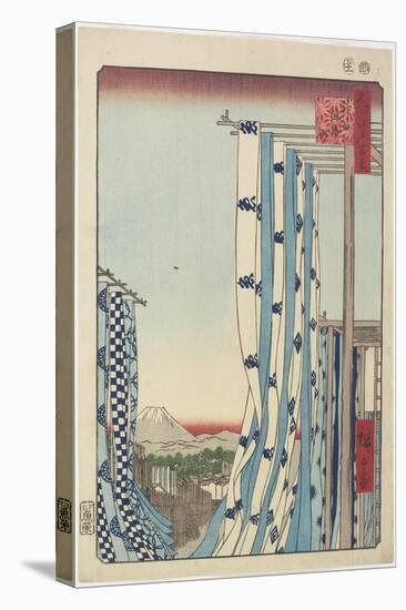 Dyers' Street, Kanda, November 1857-Utagawa Hiroshige-Stretched Canvas