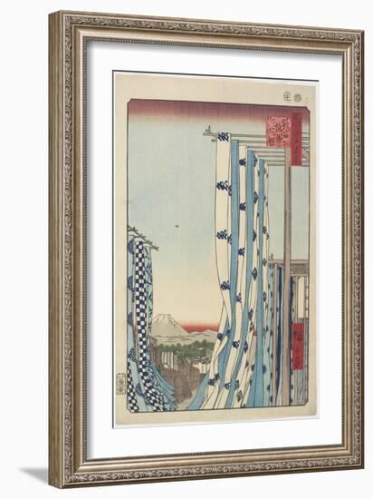 Dyers' Street, Kanda, November 1857-Utagawa Hiroshige-Framed Giclee Print