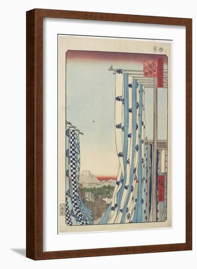 Dyers' Street, Kanda, November 1857-Utagawa Hiroshige-Framed Giclee Print