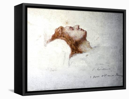 Dying Chopin-Teofil Kwiatkowsk-Framed Stretched Canvas