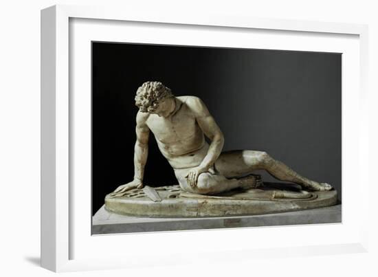 Dying Gaul, Roman Marble Copy of a Hellenistic Original of 230-220 BCE-null-Framed Giclee Print