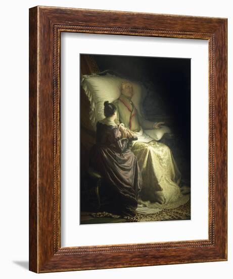 Dying Goethe, 1880-Angelo Morbelli-Framed Giclee Print