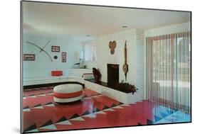 Dynamic Living Room-null-Mounted Art Print