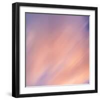 Dynamic pink clouds in the evening sky-enricocacciafotografie-Framed Photographic Print