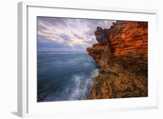 Dynamic Seascape Textures, Kauai Hawaii-Vincent James-Framed Photographic Print