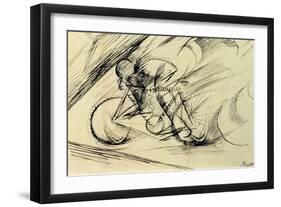 Dynamism of a Cyclist, 1913-Umberto Boccioni-Framed Premium Giclee Print