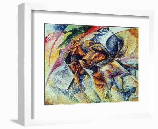 Dynamism of a Cyclist (Dinamismo Di Un Ciclista) 1913-Umberto Boccioni-Framed Premium Giclee Print