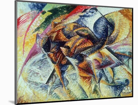 Dynamism of a Cyclist (Dinamismo Di Un Ciclista) 1913-Umberto Boccioni-Mounted Premium Giclee Print