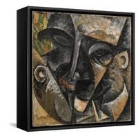 Dynamism of a Man's Head or Composition of a Woman's Head (Dinamismo Di Una Testa Di Uomo)-Umberto Boccioni-Framed Stretched Canvas