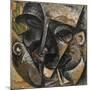 Dynamism of a Man's Head or Composition of a Woman's Head (Dinamismo Di Una Testa Di Uomo)-Umberto Boccioni-Mounted Giclee Print