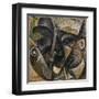 Dynamism of a Man's Head or Composition of a Woman's Head (Dinamismo Di Una Testa Di Uomo)-Umberto Boccioni-Framed Giclee Print