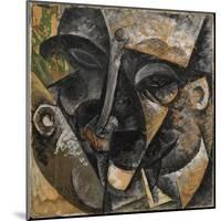 Dynamism of a Man's Head or Composition of a Woman's Head (Dinamismo Di Una Testa Di Uomo)-Umberto Boccioni-Mounted Giclee Print