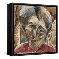 Dynamism of a Woman's Head or Head of a Woman or Decomposition of a Woman's Head-Umberto Boccioni-Framed Stretched Canvas