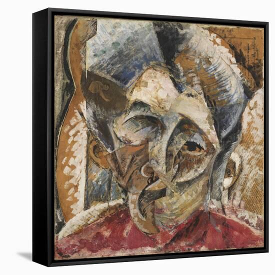 Dynamism of a Woman's Head or Head of a Woman or Decomposition of a Woman's Head-Umberto Boccioni-Framed Stretched Canvas